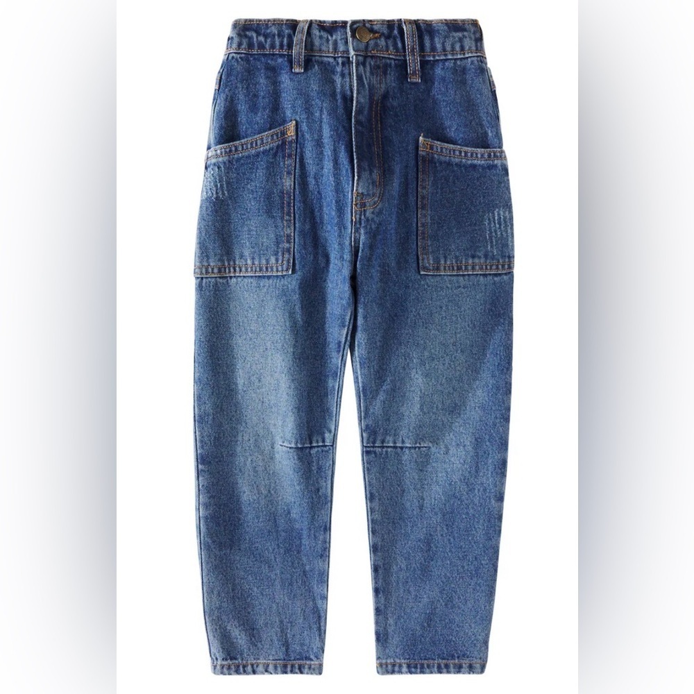 NWT Rylee + Cru Mid Rise Wide Leg Blue Jeans Size 10-12 Years